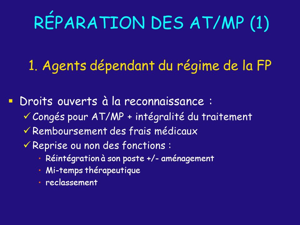 RÉPARATION DES AT/MP (1)