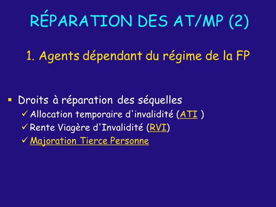 RÉPARATION DES AT/MP (2)
