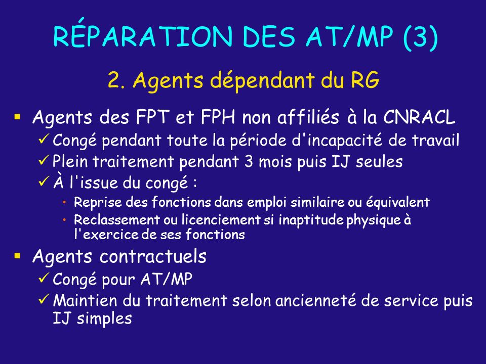 RÉPARATION DES AT/MP (3)