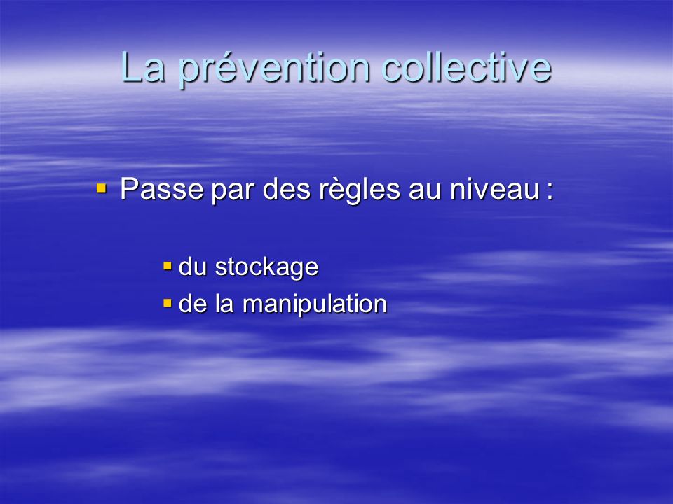La prévention collective