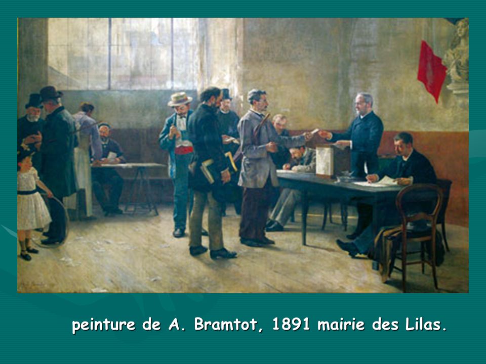 peinture de A. Bramtot, 1891 mairie des Lilas.