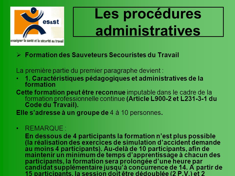Les procédures administratives