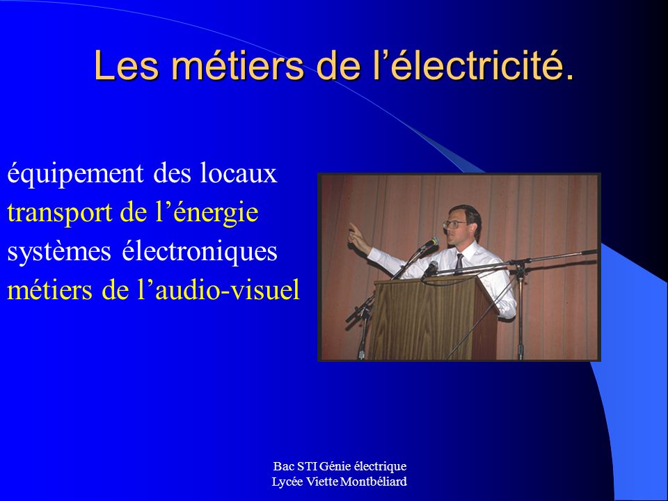 Les métiers de l’électricité.