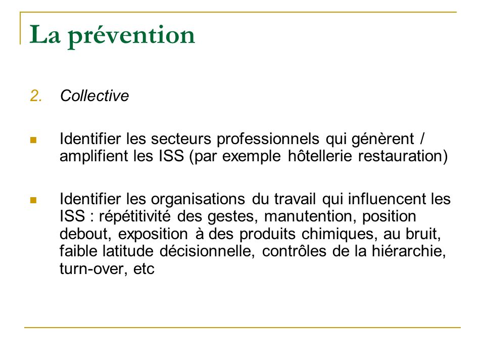 La prévention Collective