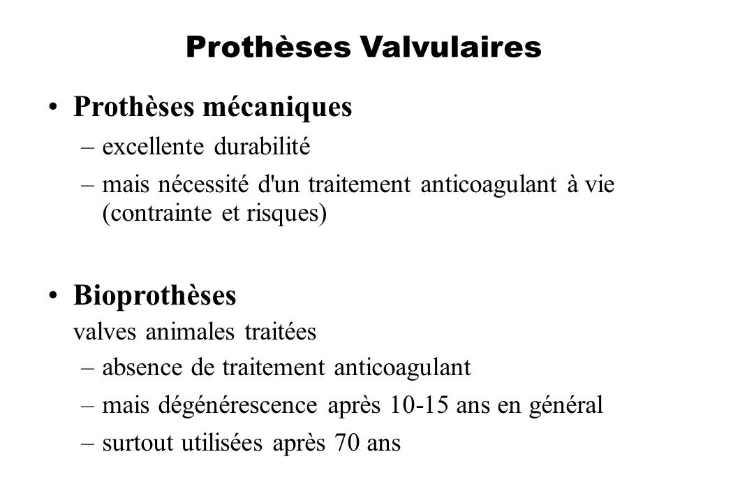 Prothèses Valvulaires