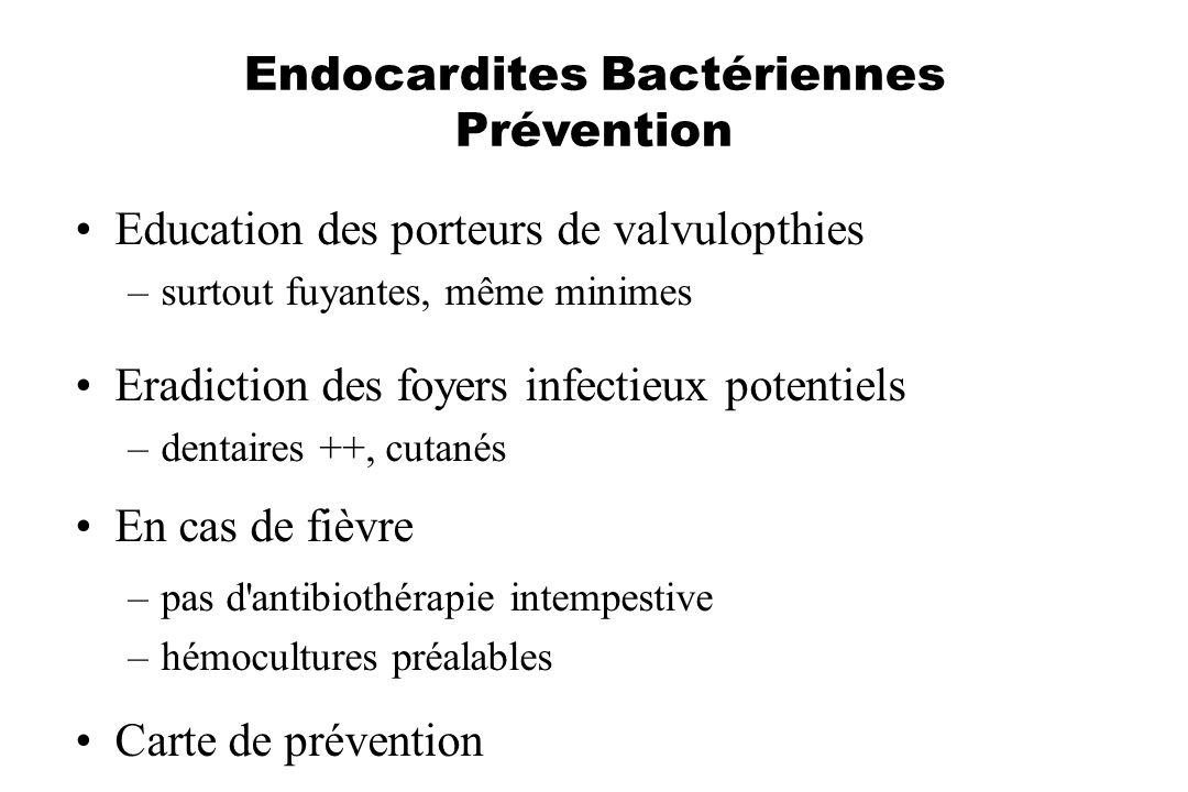 Endocardites Bactériennes