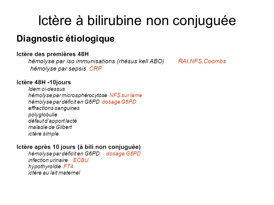 Ictere A Bilirubine Non Conjuguee Ppt Video Online Telecharger