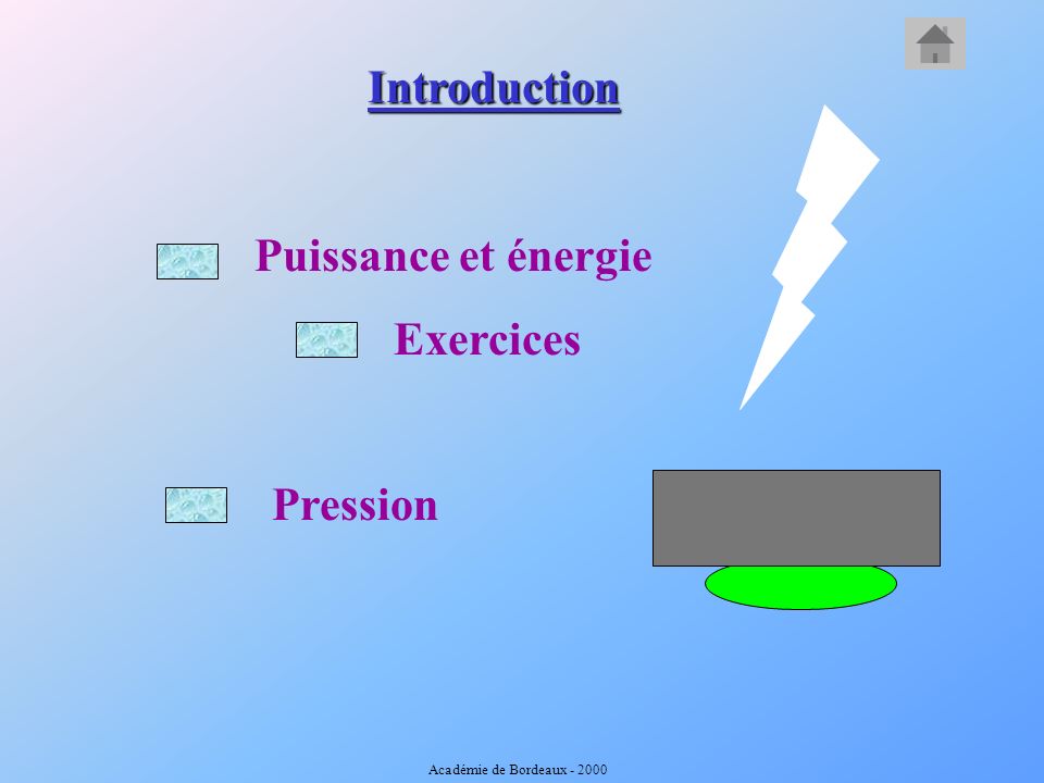 Introduction Puissance et énergie Exercices Pression