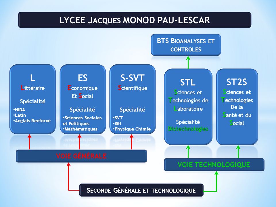 LYCEE Jacques MONOD PAU-LESCAR L ES S-SVT STL ST2S