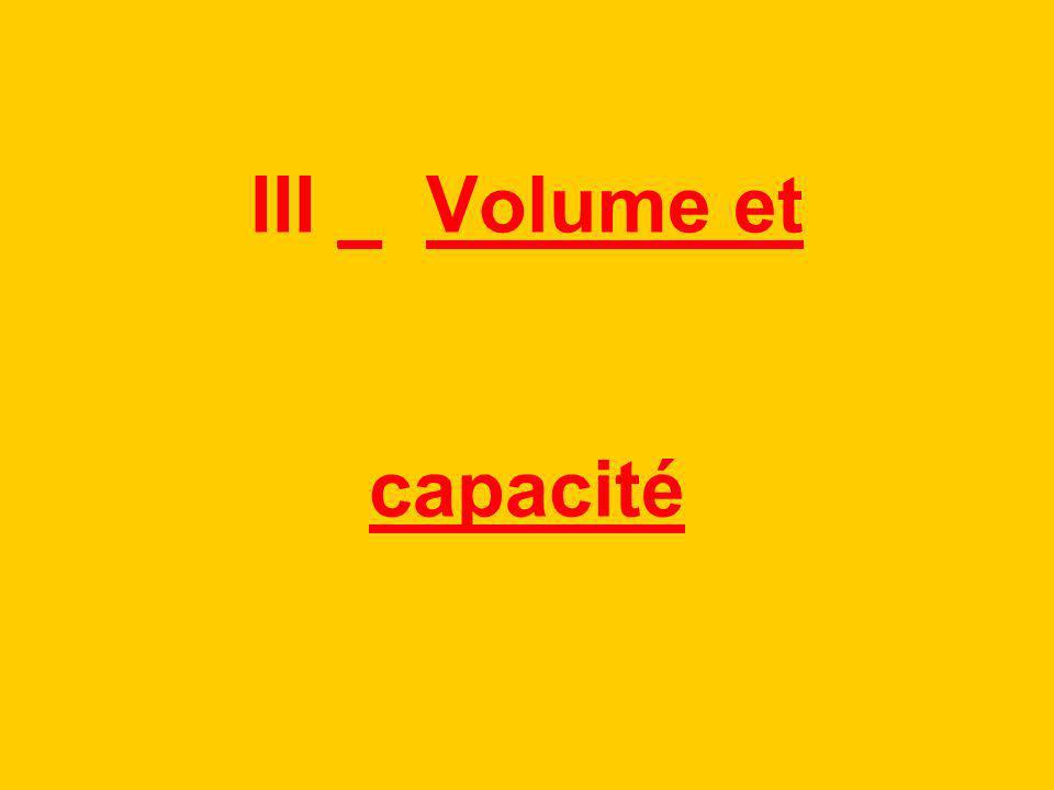 III _ Volume et capacité