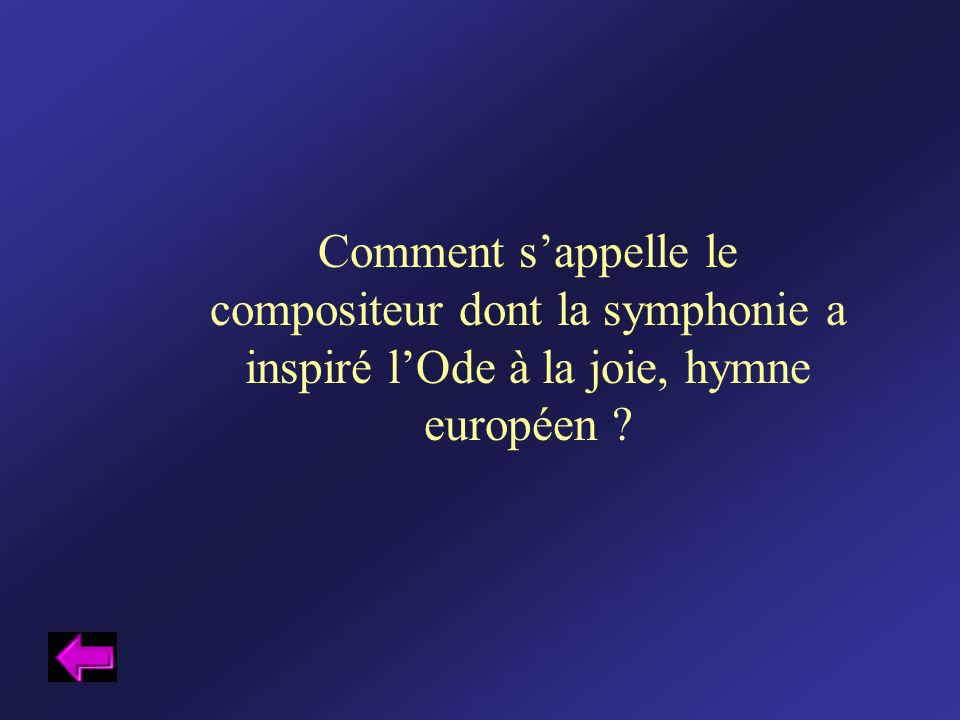 Comment s’appelle le compositeur dont la symphonie a inspiré l’Ode à la joie, hymne européen