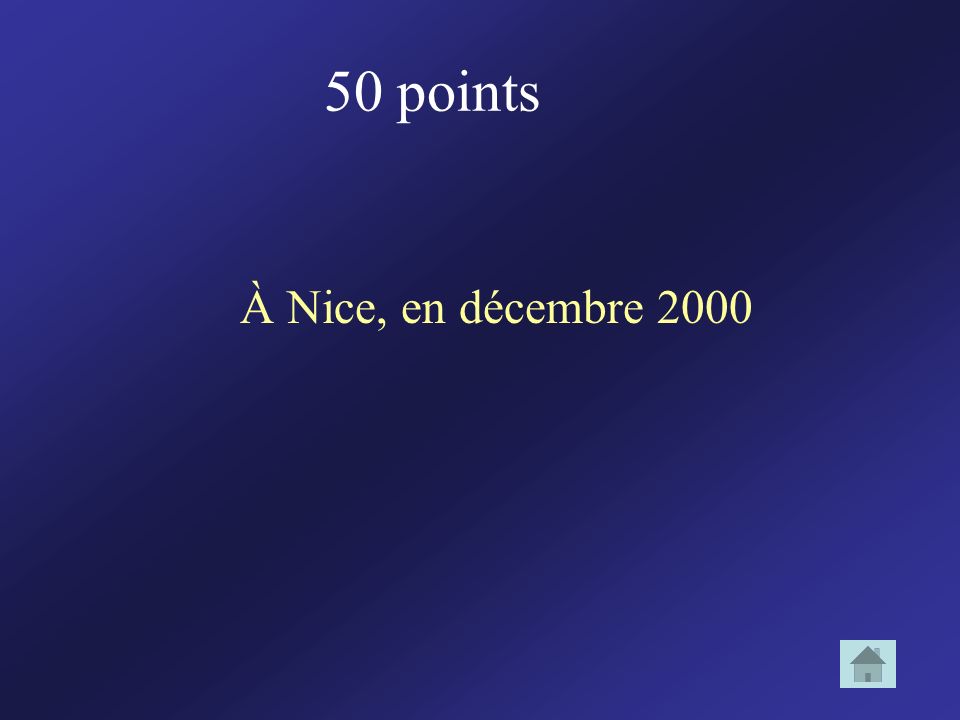50 points À Nice, en décembre 2000
