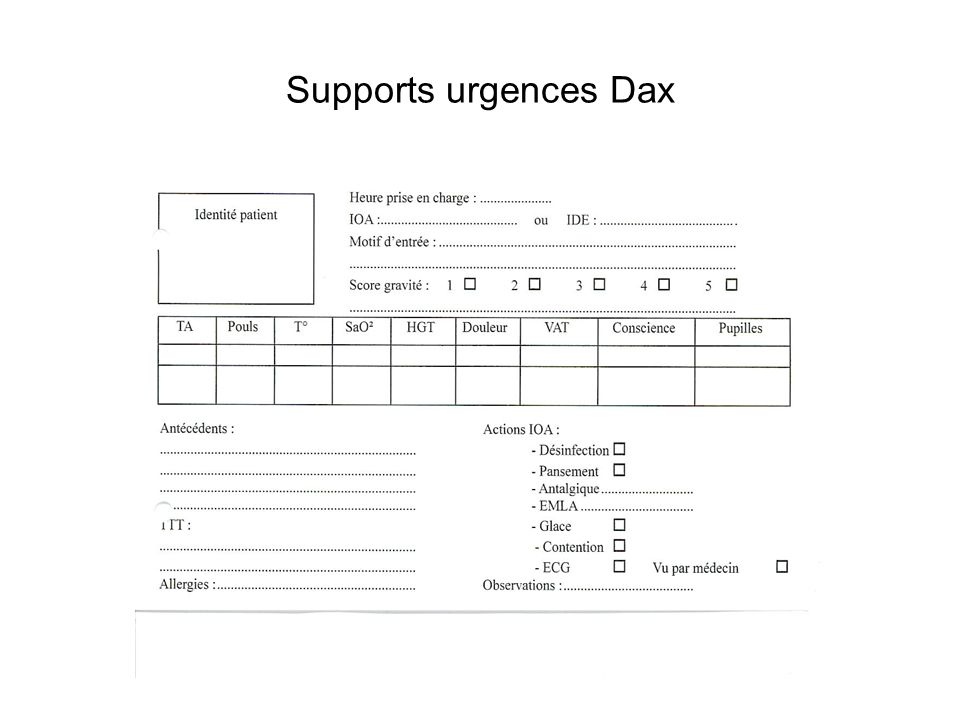 Supports urgences Dax