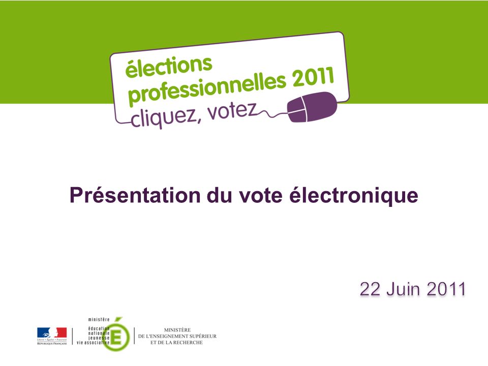 Présentation du vote électronique