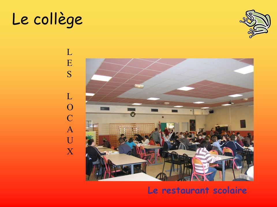Le collège LES L O C A U X Le restaurant scolaire