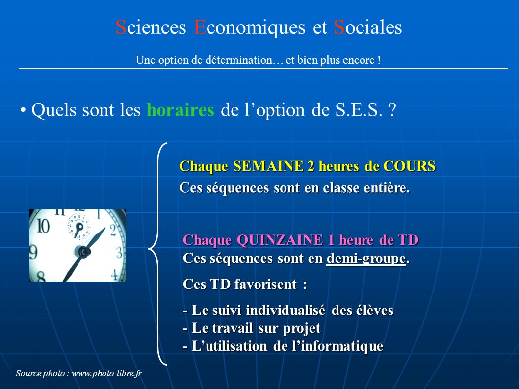 Sciences Economiques et Sociales