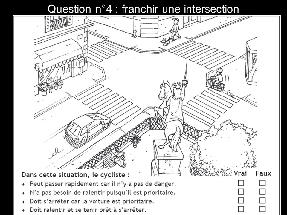 Question n°4 : franchir une intersection