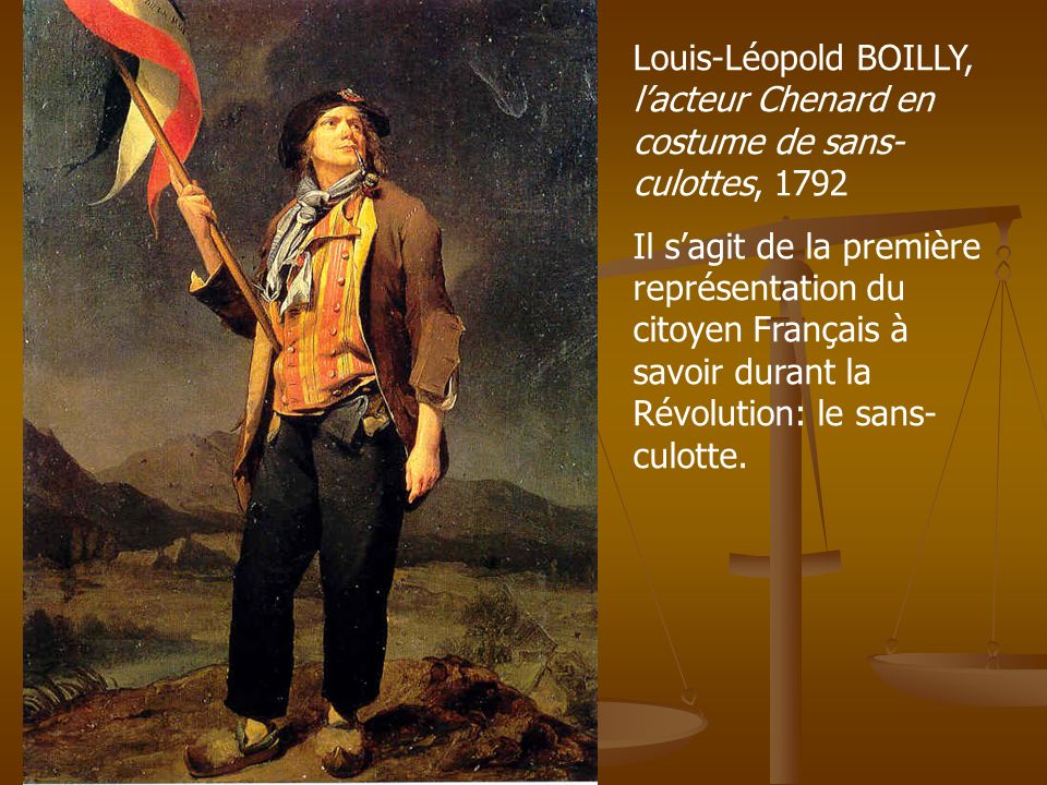 Louis-Léopold BOILLY, l’acteur Chenard en costume de sans-culottes, 1792