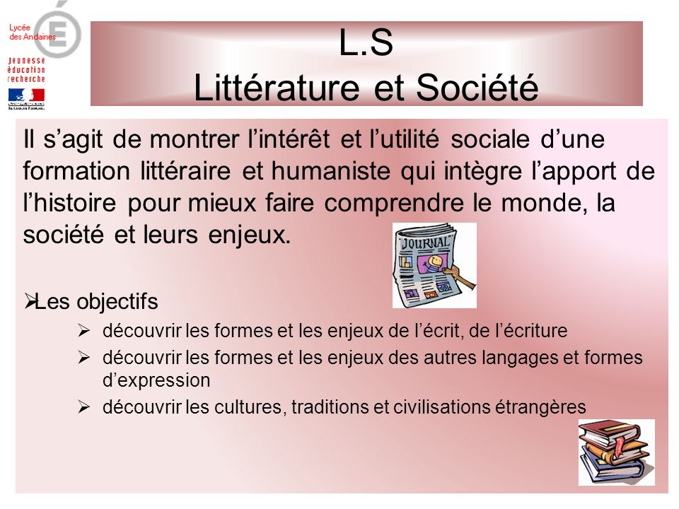 L.S Littérature et Société