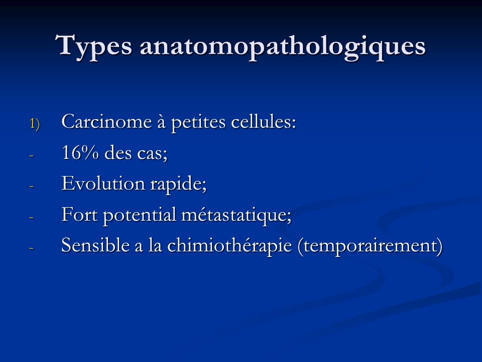 Types anatomopathologiques