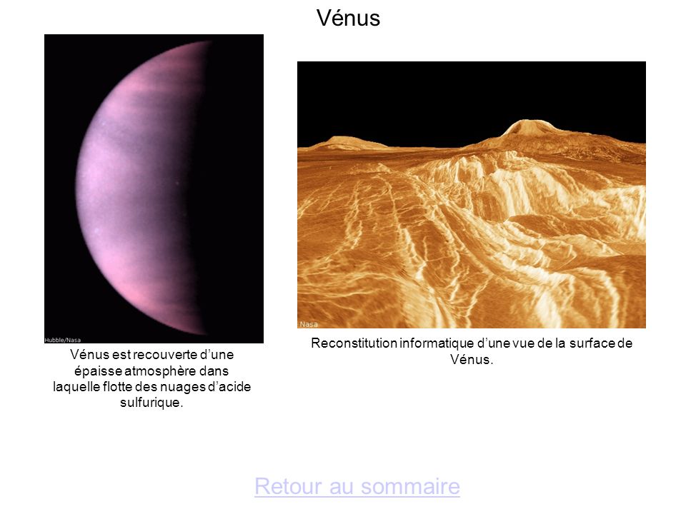 Reconstitution informatique d’une vue de la surface de Vénus.
