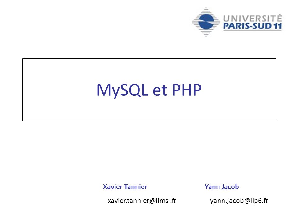 MySQL et PHP