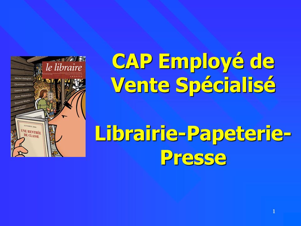 CAP Employé de Vente Spécialisé Librairie-Papeterie-Presse