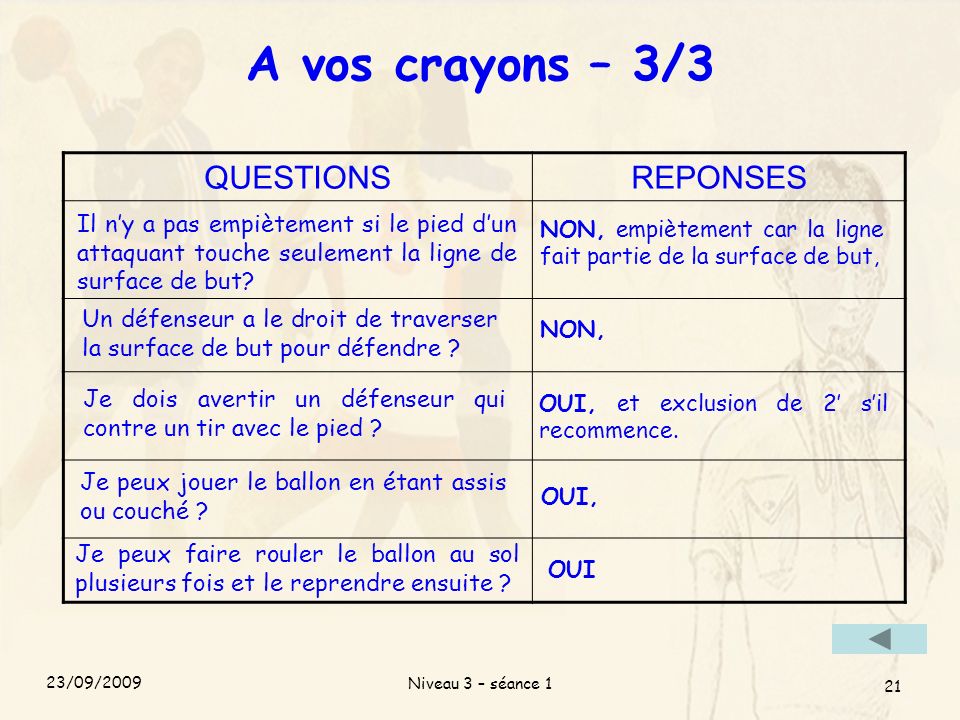 A vos crayons – 3/3 QUESTIONS REPONSES
