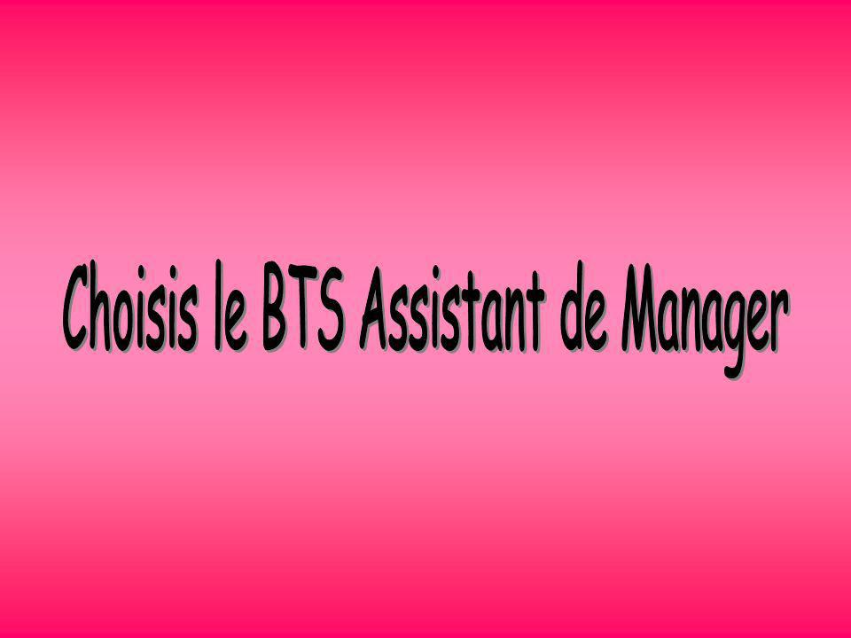 Choisis le BTS Assistant de Manager
