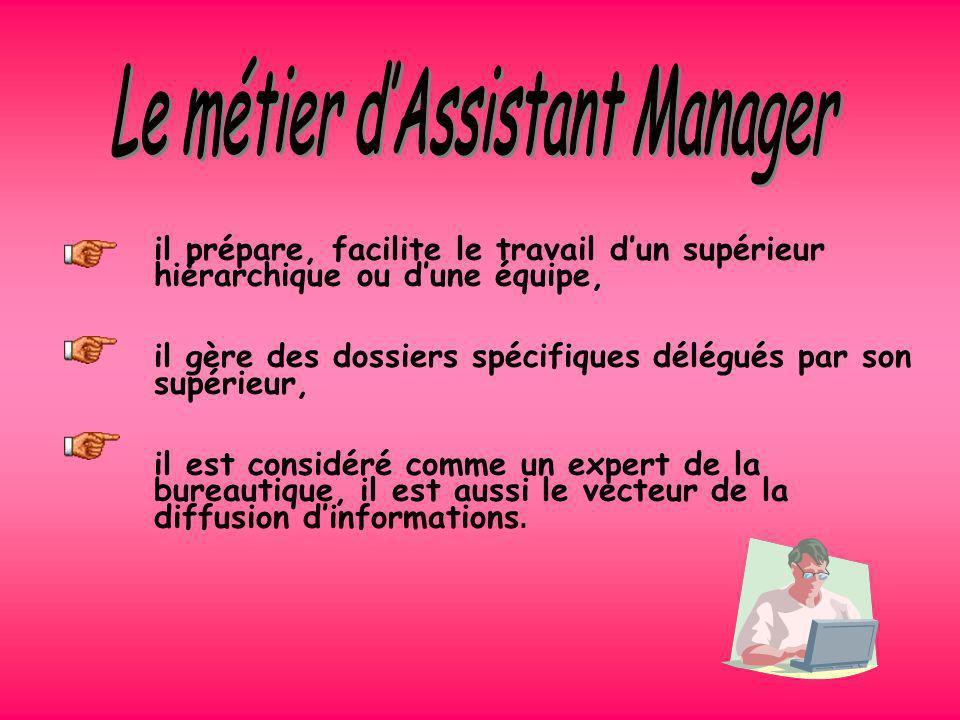 Le métier d’Assistant Manager