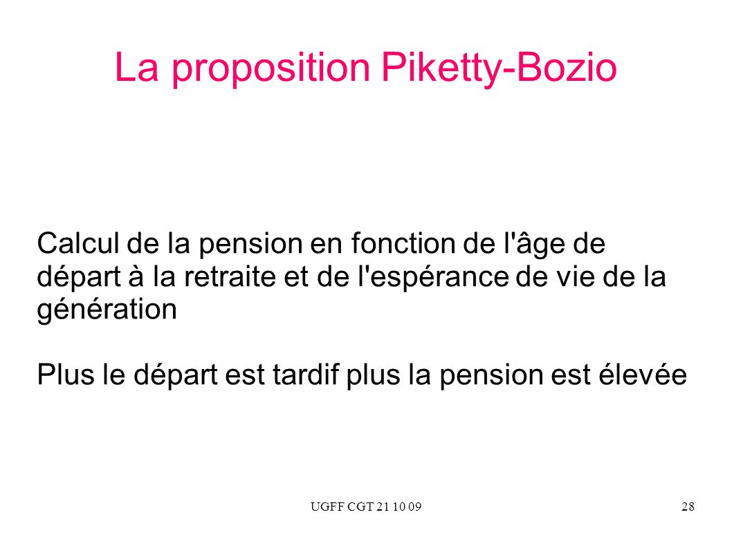 La proposition Piketty-Bozio