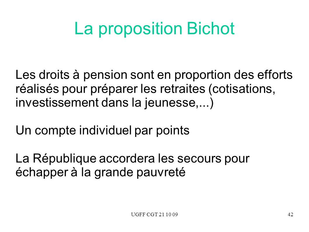 La proposition Bichot