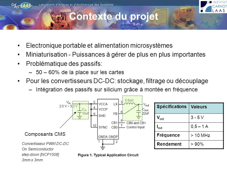 Contexte du projet Electronique portable et alimentation microsystèmes