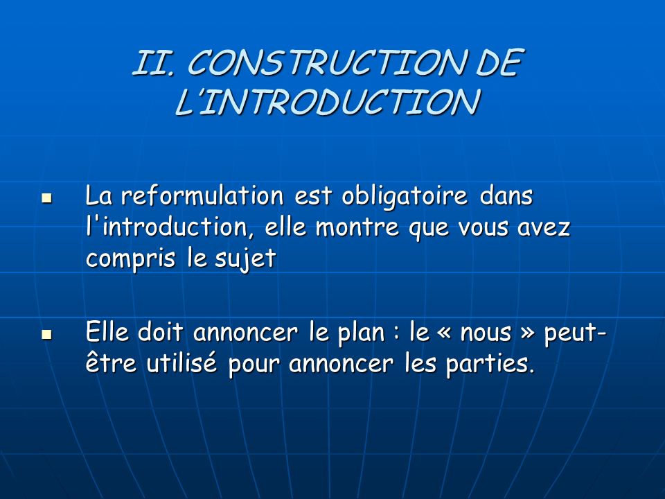 II. CONSTRUCTION DE L’INTRODUCTION