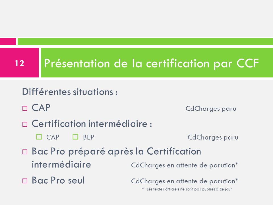 Présentation de la certification par CCF