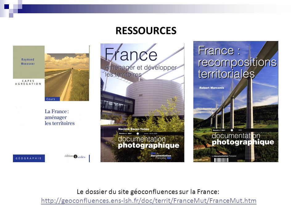 Le dossier du site géoconfluences sur la France: