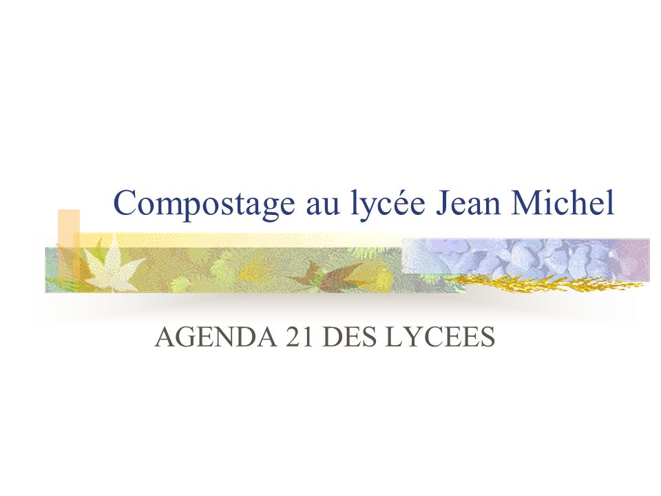 Compostage au lycée Jean Michel