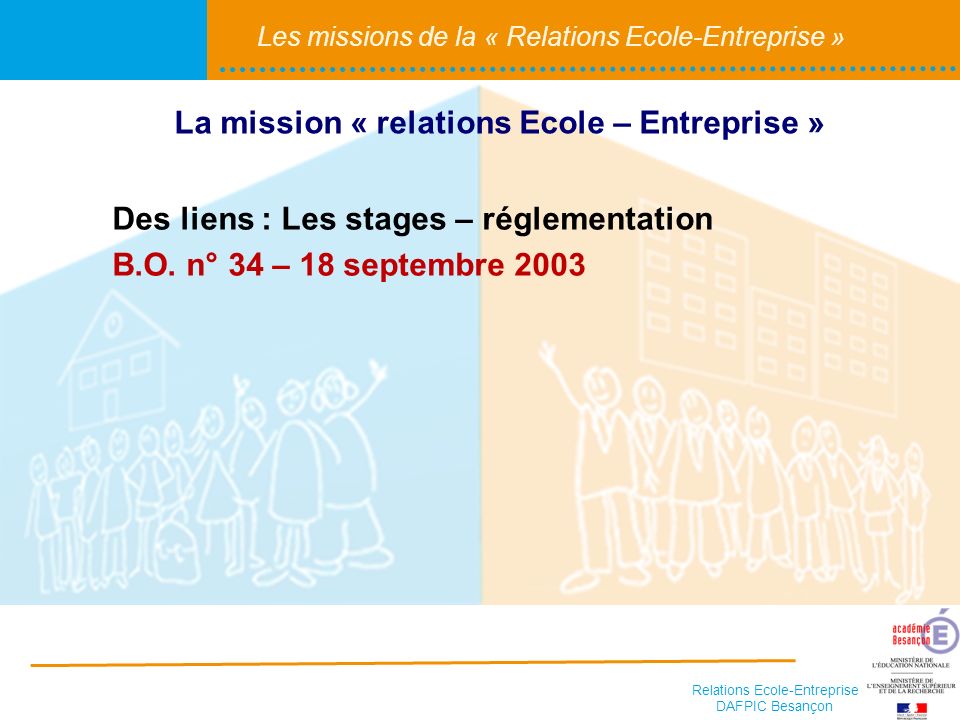 La mission « relations Ecole – Entreprise »