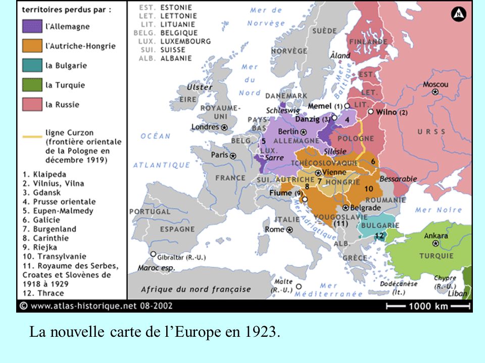 La nouvelle carte de l’Europe en 1923.