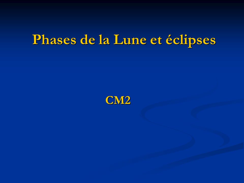 Phases de la Lune et éclipses