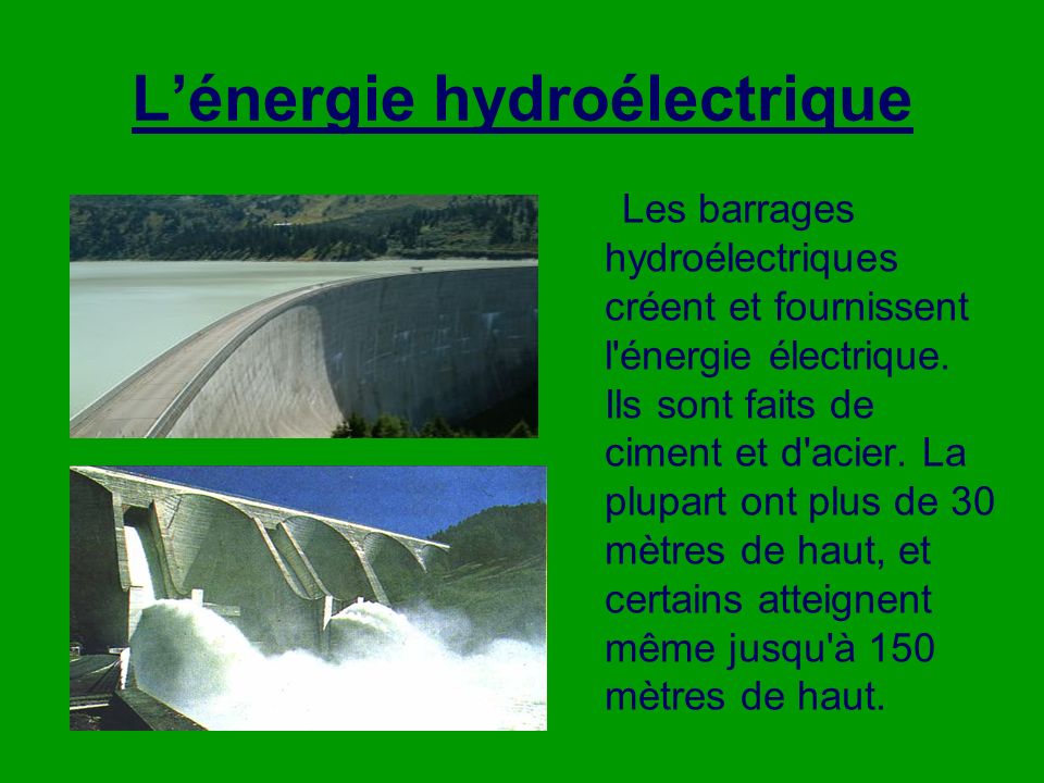 L’énergie hydroélectrique
