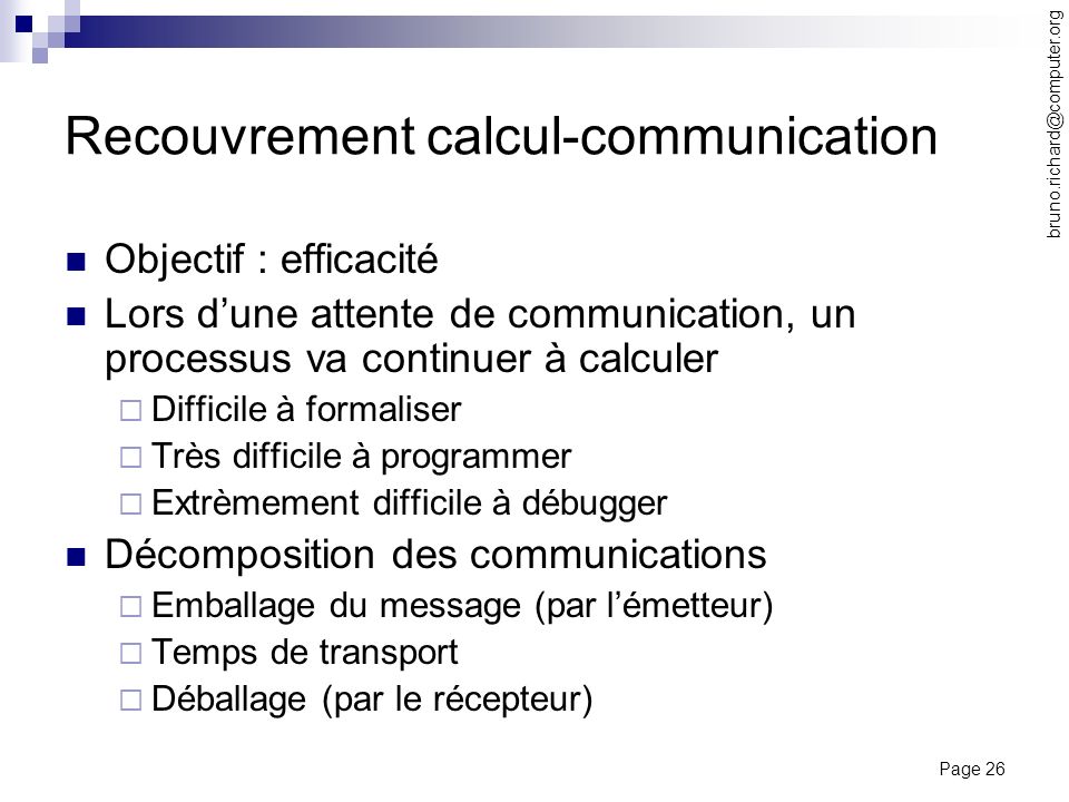 Recouvrement calcul-communication