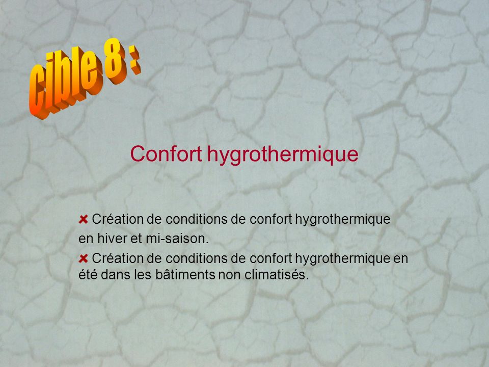 Confort hygrothermique