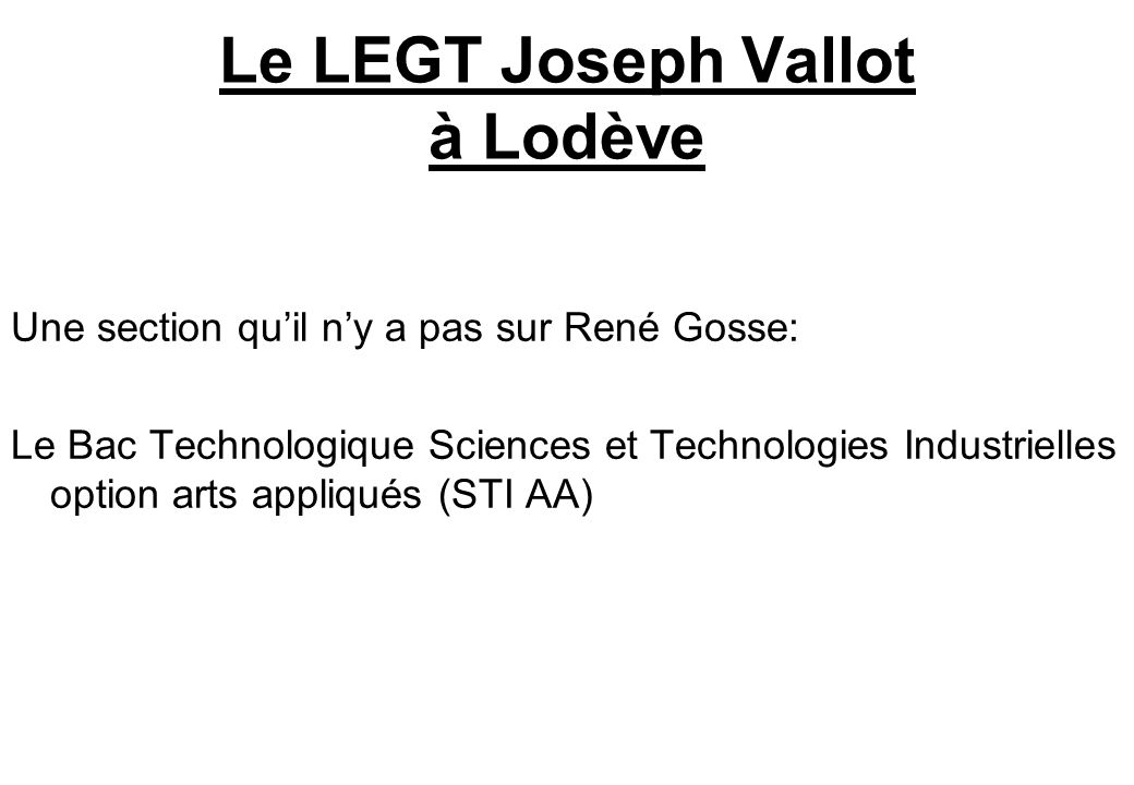 Le LEGT Joseph Vallot à Lodève