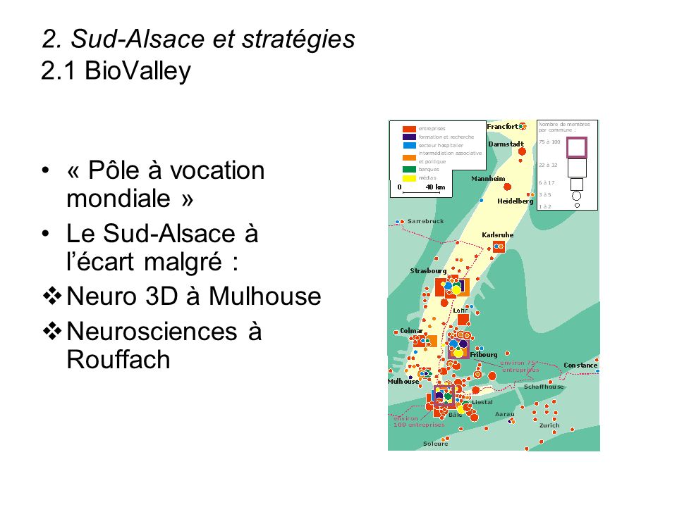 2. Sud-Alsace et stratégies 2.1 BioValley