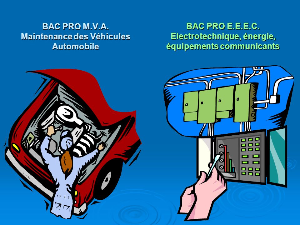 BAC PRO M.V.A. Maintenance des Véhicules Automobile