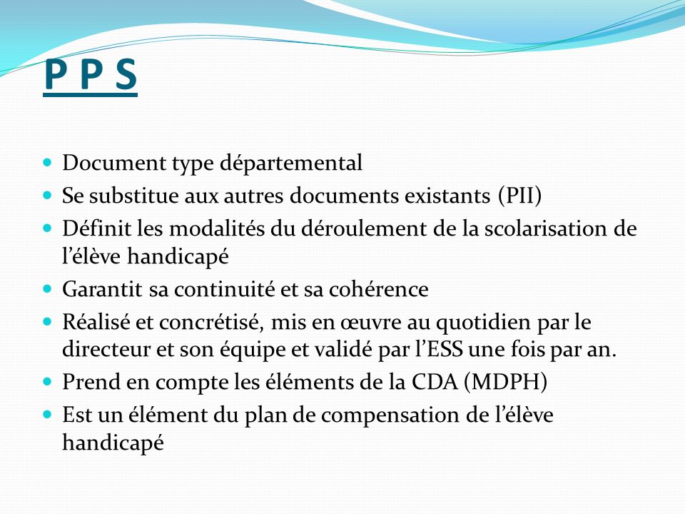 P P S Document type départemental