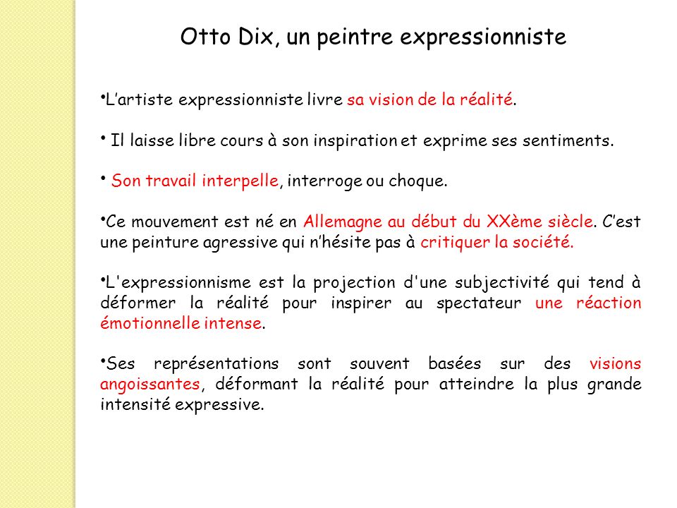 Otto Dix, un peintre expressionniste
