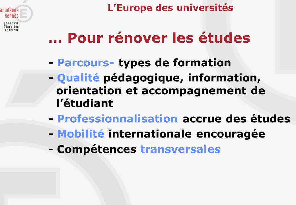 L’Europe des universités