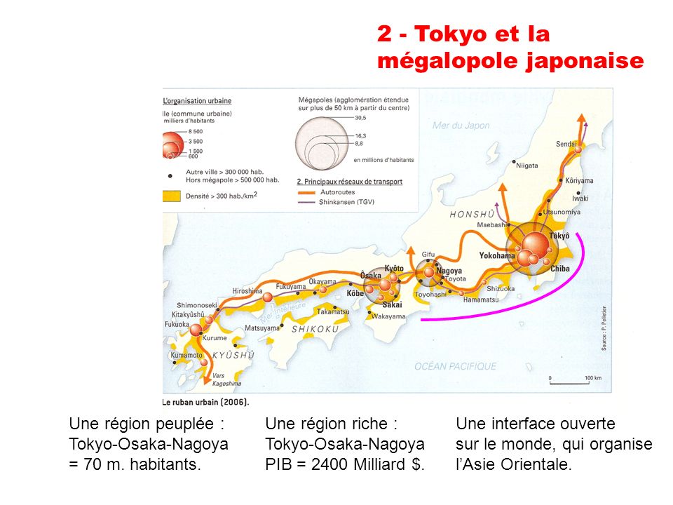 2 - Tokyo et la mégalopole japonaise Une région peuplée :